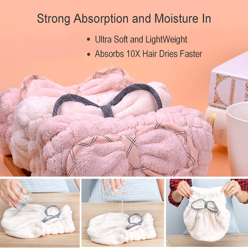 Jseng Large Microfiber Fast Hair Drying Towel Cap [New Upgrade], Extrame Soft & Ultra Absorbent, Fast Drying Hair Caps for Long & Thick Hair - Image 5
